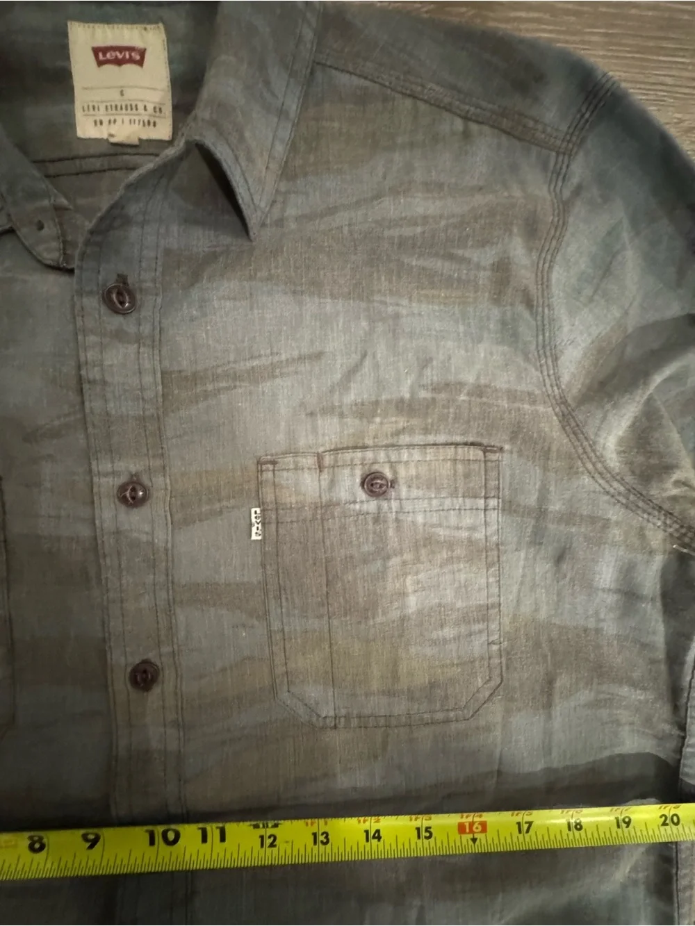 Levi's Gray Blue Casual Button-Down Shirt